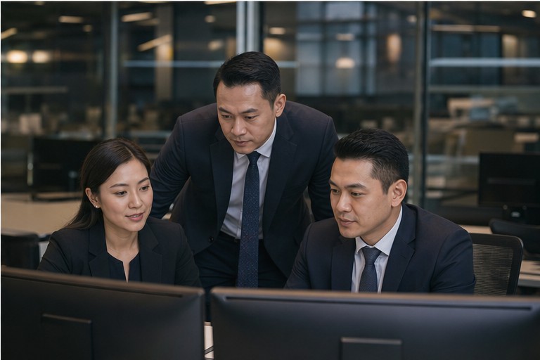 Financial institution operations team