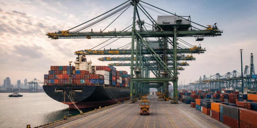 Container terminal and cargo ship